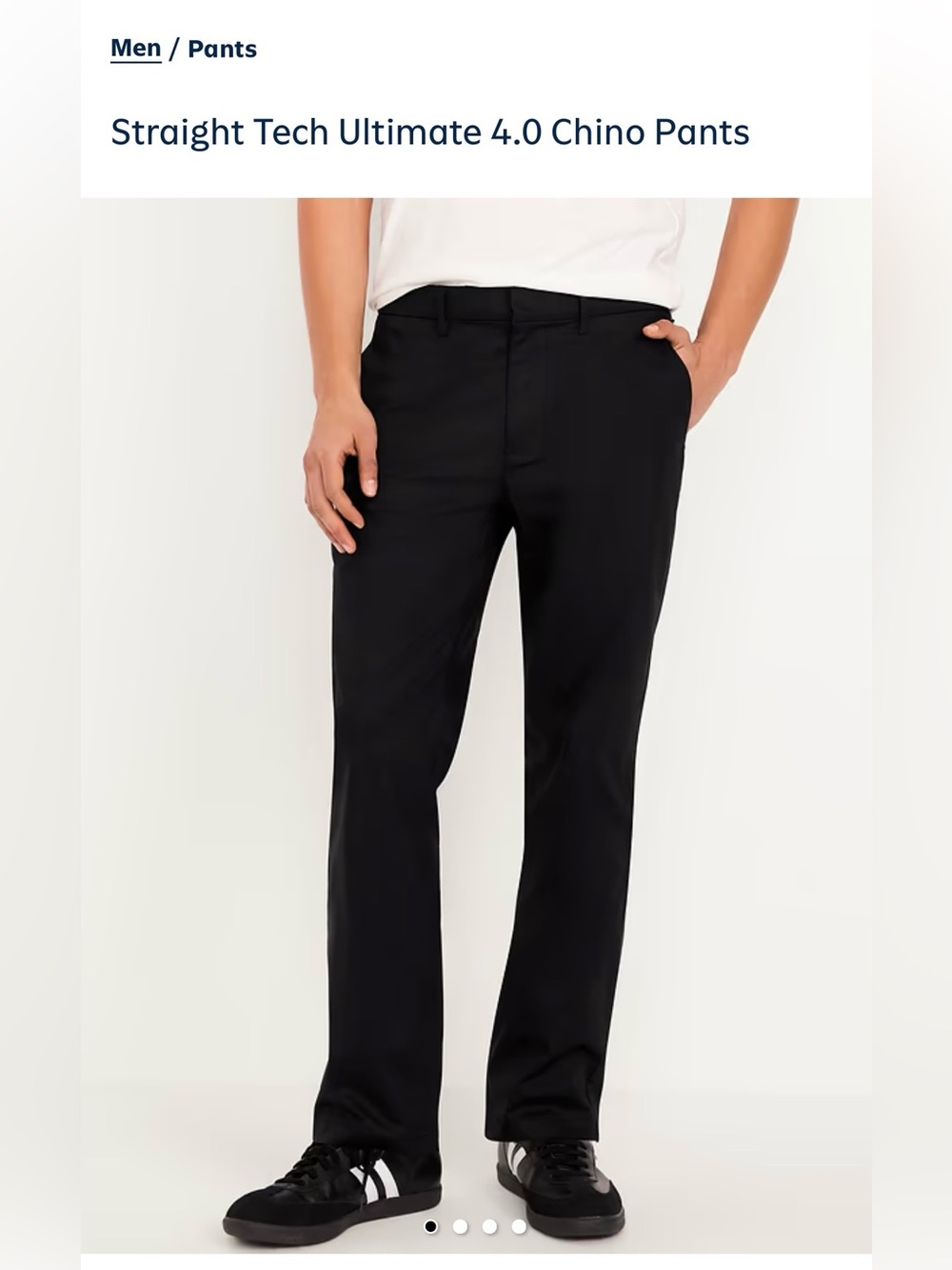Mens Old Navy Straight Tech Ultimate 4.0 Chino Pants - Black 28x32